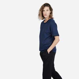 Everlane Short Sleeve Sweatshirt Navy